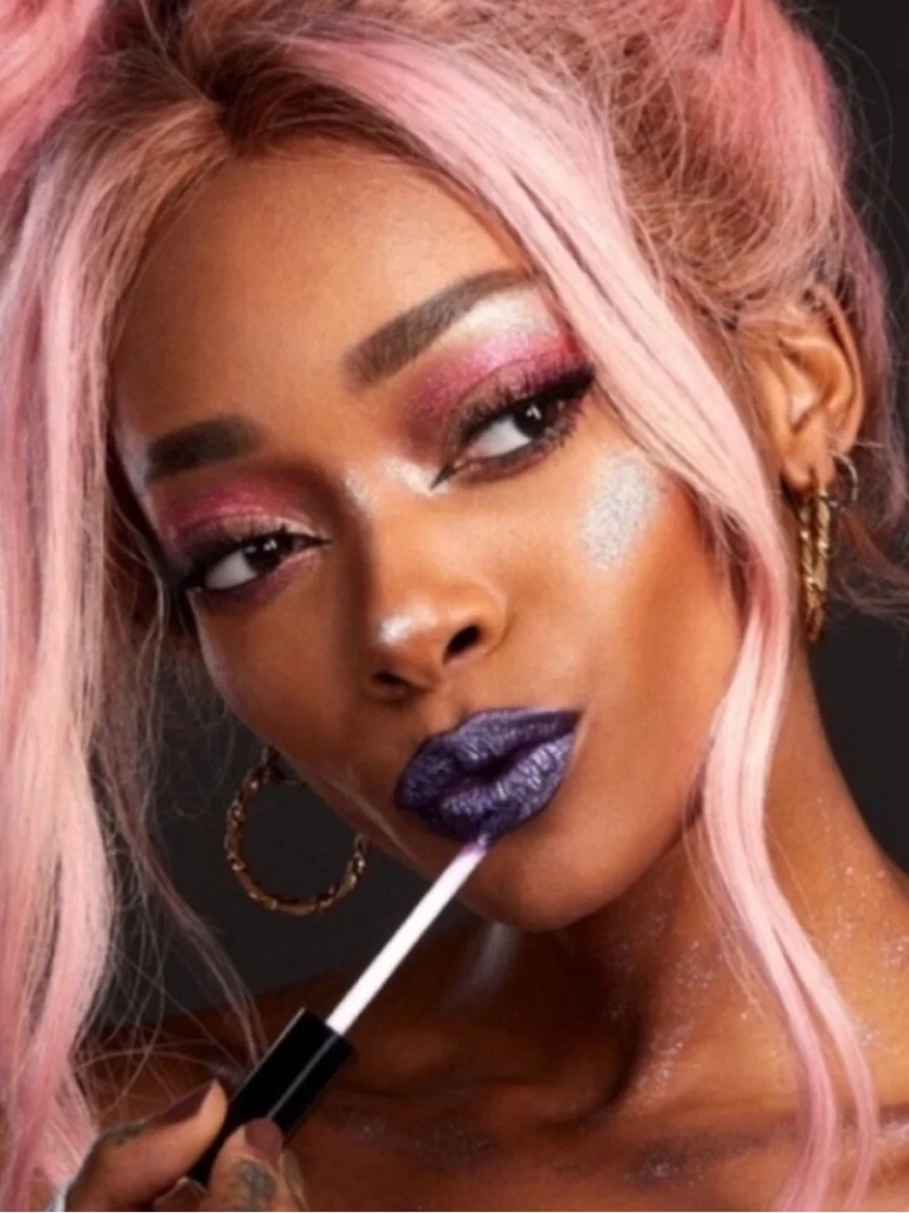 NYX Professional Makeup Glitter Goals Liquid Lipstick in Amethyst Vibes 3 ml